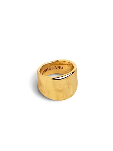 SINGULARU - My Ocean Ring. Messing mit 18 Kt Vergoldeter Beschichtung. Schmuck für Damen. Größe 10. von SINGULARU