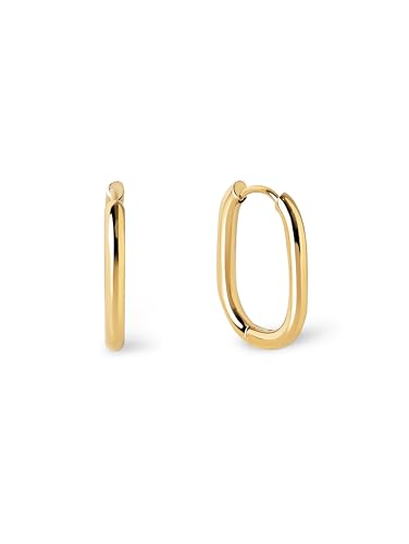 SINGULARU - Bossa Creolen. Edelstahl mit 18 Kt Vergoldeter Beschichtung. Schmuck für Damen. von SINGULARU