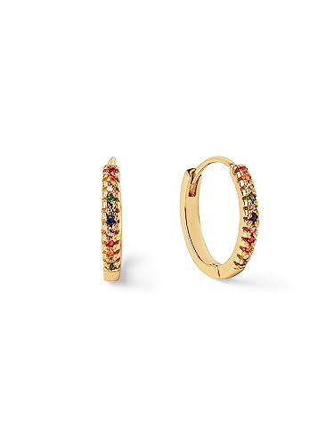 SINGULARU - L Colors Creolen. Sterlingsilber mit 18 Kt Vergoldeter Beschichtung und Zirkonia. Schmuck für Damen. SINGULARU - L Colors Creolen. Sterlingsilber mit 18 Kt Vergoldeter Beschichtung und Zirkonia. Schmuck für Damen. von SINGULARU