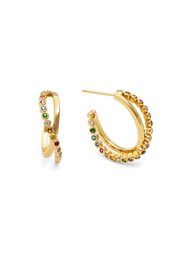 SINGULARU - Ohrringe Orbit Cross. Messing mit 18K vergoldung und Zirkonia. Schmuck für Damen. SINGULARU - Ohrringe Orbit Cross. Messing mit 18K vergoldung und Zirkonia. Schmuck für Damen. von SINGULARU