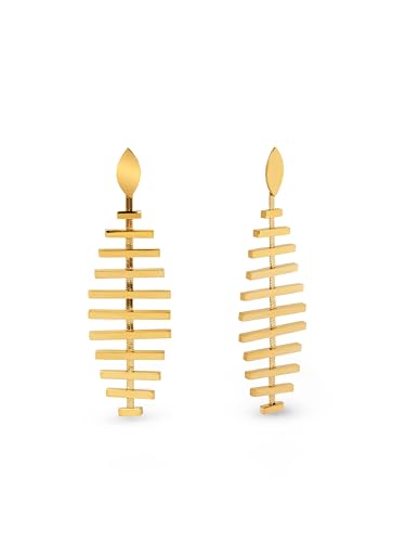 SINGULARU - Pacific Ohrringe. Edelstahl mit 18 Kt Vergoldeter Beschichtung. Schmuck für Damen. von SINGULARU