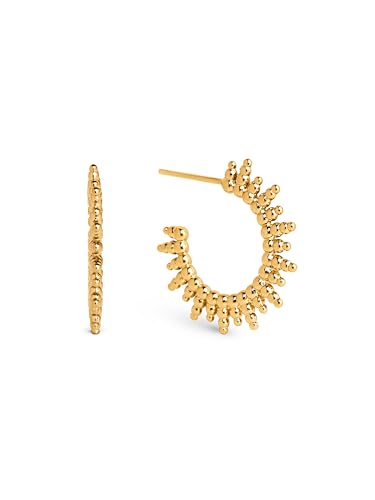 SINGULARU - Pebbles Sun Ohrringe. Messing mit 18 Kt Vergoldeter Beschichtung. Schmuck für Damen. von SINGULARU