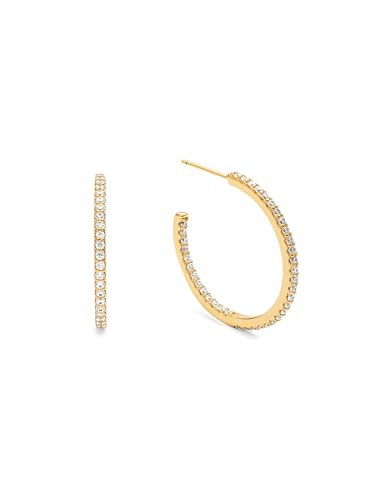 SINGULARU - Ohrringe Scarlett M. Messing mit 18K vergoldung und Zirkonia. Schmuck für Damen. von SINGULARU