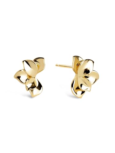 SINGULARU - Zinnia Ohrringe. Messing mit 18 Kt Vergoldeter Beschichtung. Schmuck für Damen. von SINGULARU