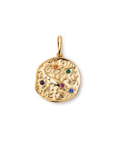 SINGULARU - Sternzeichen Charm. Messing mit 18 Kt Vergoldeter Beschichtung und Zirkonia. Schmuck für Damen. Skorpion. von SINGULARU