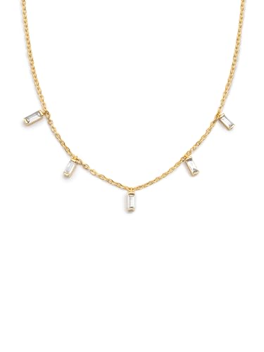 SINGULARU - Orion Halskette. Messing mit 18 Kt Goldbeschichtung und Zirkonia. Schmuck für Damen von SINGULARU