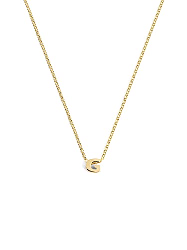SINGULARU - Single Letter Personalisierte Halskette. Sterlingsilber mit 18 Kt Vergoldeter Beschichtung. Schmuck für Damen. Buchstabe G. SINGULARU - Single Letter Personalisierte Halskette. Sterlingsilber mit 18 Kt Vergoldeter Beschichtung. Schmuck für Damen. Buchstabe G. von SINGULARU