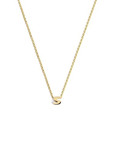 SINGULARU - Single Letter Personalisierte Halskette. Sterlingsilber mit 18 Kt Vergoldeter Beschichtung. Schmuck für Damen. Buchstabe S. SINGULARU - Single Letter Personalisierte Halskette. Sterlingsilber mit 18 Kt Vergoldeter Beschichtung. Schmuck für Damen. Buchstabe S. von SINGULARU