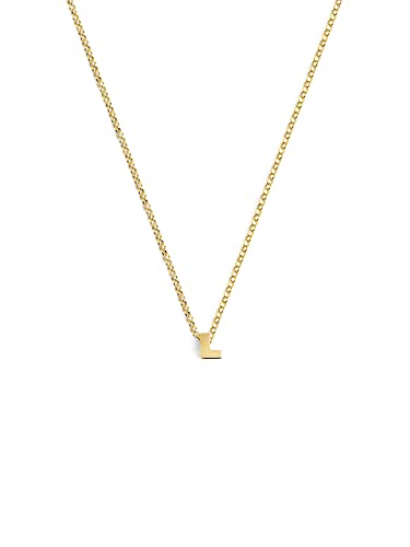 SINGULARU - Single Letter Personalisierte Halskette. Sterlingsilber mit 18 Kt Vergoldeter Beschichtung. Schmuck für Damen. Buchstabe L. SINGULARU - Single Letter Personalisierte Halskette. Sterlingsilber mit 18 Kt Vergoldeter Beschichtung. Schmuck für Damen. Buchstabe L. von SINGULARU