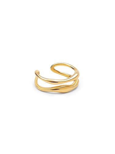 SINGULARU - Ring Doppelte Luft. Edelstahl mit 18K vergoldung. Schmuck für Damen. Ringgröße 50. von SINGULARU