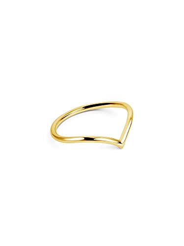SINGULARU - Peak Ring. Sterlingsilber mit 18 Kt Vergoldeter Beschichtung. Schmuck für Damen. Größe 18. von SINGULARU