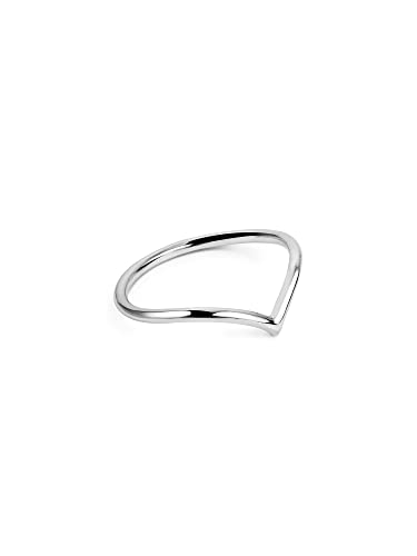 SINGULARU - Peak Ring. Sterlingsilber mit Rhodium-Beschichtung. Schmuck für Damen. Größe 12. von SINGULARU