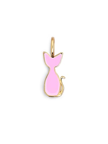 SINGULARU - Salem Katze Emaille rosa Charm. Messing mit 18 Kt Vergoldeter Beschichtung und Emaille. Schmuck für Damen. SINGULARU - Salem Katze Emaille rosa Charm. Messing mit 18 Kt Vergoldeter Beschichtung und Emaille. Schmuck für Damen. von SINGULARU