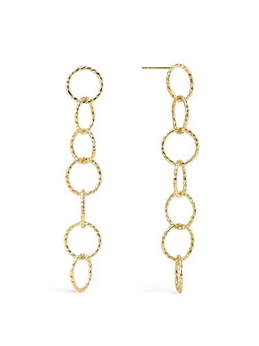 SINGULARU - Twist Circles & Circles Ohrringe. Messing mit 18 Kt Vergoldeter Beschichtung. Schmuck für Damen. von SINGULARU