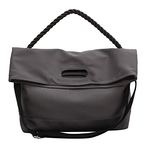 Damen Schultertaschen Canvas Tote Bag Handtasche Groß Hobo mit Taschen Arbeitstaschen für Damen und Herren, 9108 schwarz von SINGUYUN