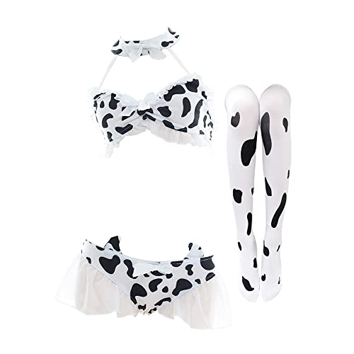 SINGUYUN Damen-Bikini, Anime, Kuh, Cosplay, Dessous, Lolita, Kawaii, BH und Höschen, japanische Unterwäsche, Kuhstrumpf, B0260, Einheitsgröße von SINGUYUN