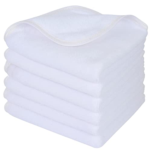 Mikrofaser Gesichtsreinigungstücher 30x30cm Make-Up Entferner Tuch - Waschbar und Wiederverwendbar Microfaser Abschminktücher Weiß von SINLAND