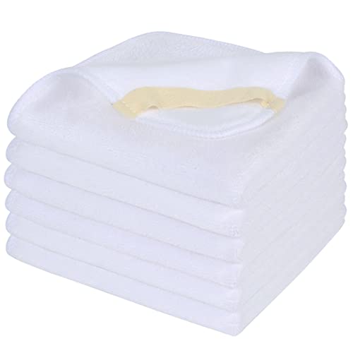 SINLAND 6 Stück Mikrofaser Gesichtstücher Waschbar Abschminktücher schnell trocknend Waschlappen saugfähig Gesichtsreinigungstücher weiches Make up Entferner Tücher, 30,5 x 30,8 cm Weiß SINLAND 6 Stück Mikrofaser Gesichtstücher Waschbar Abschminktücher schnell trocknend Waschlappen saugfähig Gesichtsreinigungstücher weiches Make up Entferner Tücher, 30,5 x 30,8 cm Weiß von SINLAND
