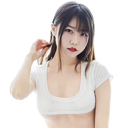 SINMIUANIME Damen Unterwäsche Crop Top Dessous Shirt Lolita Anime Cosplay Kostüme Tank Tops BH Bluse - Weiß - Einheitsgröße SINMIUANIME Damen Unterwäsche Crop Top Dessous Shirt Lolita Anime Cosplay Kostüme Tank Tops BH Bluse - Weiß - Einheitsgröße von SINMIUANIME