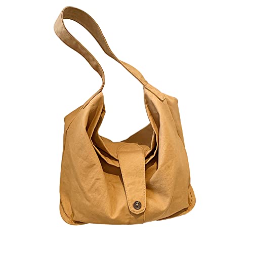 SINMIUANIME Segeltuch-Kuriertasche, große Umhängetasche, Handtasche, einfarbig, mit mehreren Taschen, Segeltuch, Schultertasche für Damen und Herren, 8071 Khaki, Modisch und praktisch von SINMIUANIME