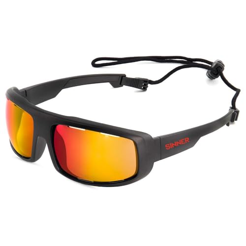 Sinner Uni Apollo (Box) -Matte Black-Sintrast Court Sonnenbrille, Mehrfarbig (Mehrfarbig) von SINNER