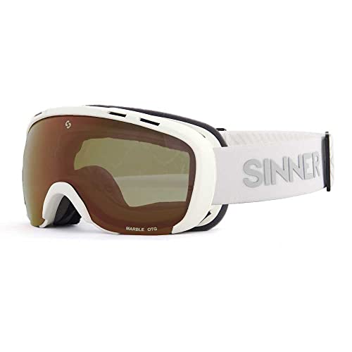SINNER Unisex Marble OTG Mattweiß-Double Orange Sintec-Cat. S2 EU Sonnenbrille, Mehrfarbig (Mehrfarbig) von SINNER