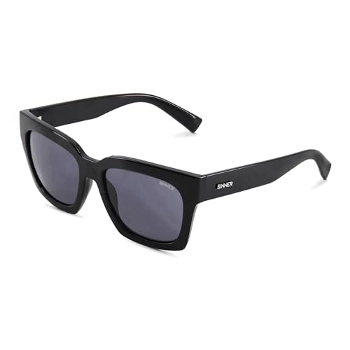 SINNER Unisex Mystic-Shiny Black-Pc Smoke Sonnenbrille, Mehrfarbig (Mehrfarbig) von SINNER