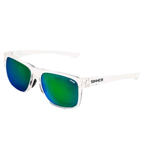 SINNER Unisex Spike-Cry Clear-Synthec Green Oil Sonnenbrille, Mehrfarbig (Mehrfarbig) von SINNER