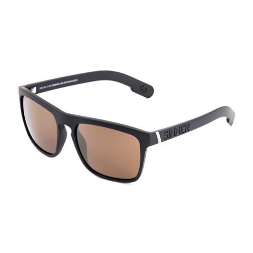 SINNER Unisex Thunder X-Matte Black-Gold Mirror Sonnenbrille, Mehrfarbig (Mehrfarbig) von SINNER