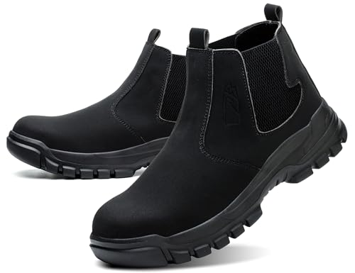 SINOES Safety JM680 Stahlkappen-Arbeitsschuhe S3 - rutschfeste Sohle für Mechaniker Schwarz 42 EU von SINOES