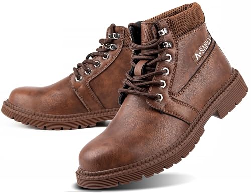 SINOES SAFETY JM813 Schutzschuhe Herren mit Stahlkappe - Elektroisolierend EN 50321 Braun 43 EU von SINOES