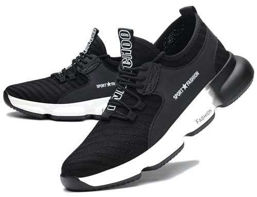 SINOES Safety JM832 Stahlkappen-Schuhe mit Kevlar - Schnittfest EN 388 Schwarz 45 EU von SINOES