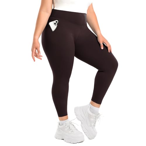 SINOPHANT Leggings Damen High Waist, Blickdicht Leggings Große Größen mit Taschen Damen 3XL von SINOPHANT
