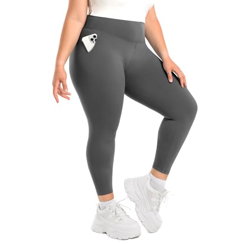 SINOPHANT Leggings Damen High Waist, Blickdicht Leggings Große Größen mit Taschen Damen 3XL von SINOPHANT