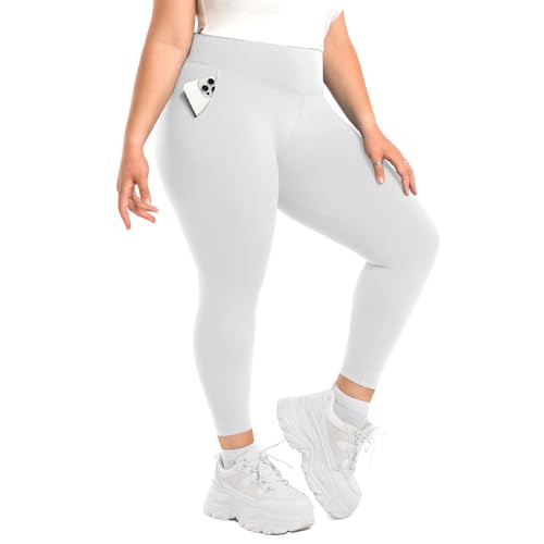 SINOPHANT Leggings Damen High Waist, Blickdicht Schwarze Leggings Große Größen mit Taschen Damen XXL von SINOPHANT