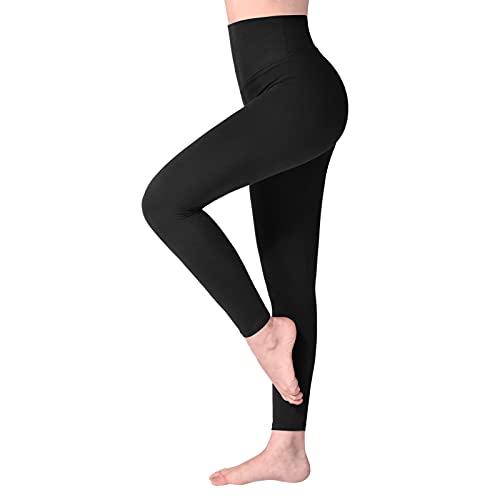 SINOPHANT Leggings Damen High Waist - Blickdicht Leggins mit Bauchkontrolle für Sport Yoga Gym(1 Schwarz,S-M) von SINOPHANT