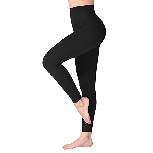 SINOPHANT Leggings Damen High Waist - Blickdicht Leggins mit Bauchkontrolle für Sport Yoga Gym(1 Schwarz,XXL) von SINOPHANT