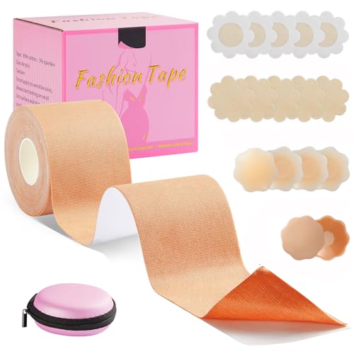 SINPY 119pcs Brust Tape, Klebe BH Push Up Große Boob Tape Silikon Brüste Nippelpads Body Tape für Abendkleider, Ballkleid, Hochzeitskleid von SINPY
