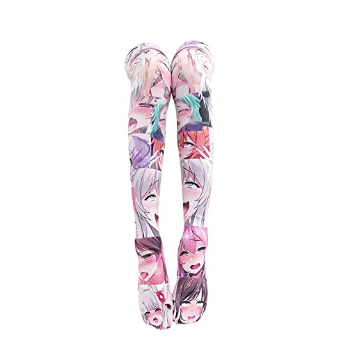 SINROYEE Sexy Cosplay Kniestrümpfe Anime Cartoon Druck Oberschenkelhohe Socken für Frauen Niedliche Lolita JK, Mehrfarbig Nr. 3, Einheitsgröße SINROYEE Sexy Cosplay Kniestrümpfe Anime Cartoon Druck Oberschenkelhohe Socken für Frauen Niedliche Lolita JK, Mehrfarbig Nr. 3, Einheitsgröße von SINROYEE