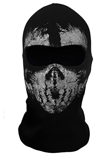 COD Geistermaske, Totenkopf-Sturmhaube, MW2, Skelett-Kostüm, Ganzkopf-Ski-Schlauchschal, gestrickt, winddicht, wärmend, Kopfbedeckung für Fahrrad, Skateboard, Motorrad, Snowboard, Outdoor-Sport, von SINSEN