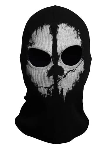 COD Ghost Mask Skull Balaclava MW2 Skelett Kostüm Vollkopf Ski Snood Maske Gestrickt Winddicht Wärmer Kopfbedeckung für Fahrrad Skateboard Motorrad Snowboard Outdoor Sport, Schwarz 07, One size COD Ghost Mask Skull Balaclava MW2 Skelett Kostüm Vollkopf Ski Snood Maske Gestrickt Winddicht Wärmer Kopfbedeckung für Fahrrad Skateboard Motorrad Snowboard Outdoor Sport, Schwarz 07, One size von SINSEN