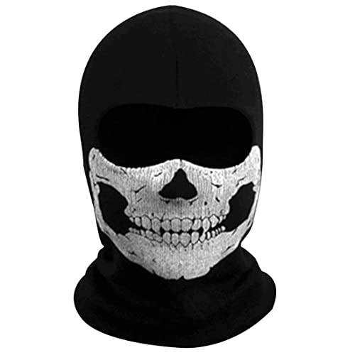 Ghost Maske Call of Balaclava Duty Maske Geisterschädel Vollgesichtsmaske Skelett Ski Fahrrad Motorrad Hals Gesichtsmaske Winddichte Cosplay Maske für Winter Outdoor Sport von SINSEN