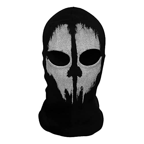 Ghost Maske Call of Balaclava Duty Maske Geisterschädel Vollgesichtsmaske Skelett Ski Fahrrad Motorrad Hals Gesichtsmaske Winddichte Cosplay Maske für Winter Outdoor Sport von SINSEN