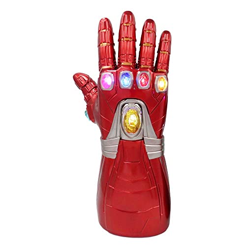 Thanos Handschuhe mit LED Leuchten für Kinder Erwachsene Rechte Hand Infinity Steine PVC Handschuh Thanos Handschuhe Halloween Cosplay Kostüm Party Requisiten von SINSEN