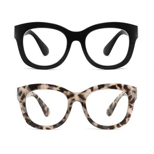 SINSPORT eyewear Lesebrille Damen Herren, übergroße Computerbrille, Anti-Blaulicht-Brille, 2er-Pack 1.50x von SINSPORT eyewear