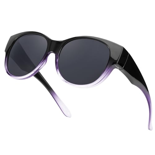 SIPHEW Fit Over Sonnenbrille polarisiert für Damen und Herren, übergroße Sonnenbrillen mit UV400 Schutz von SIPHEW