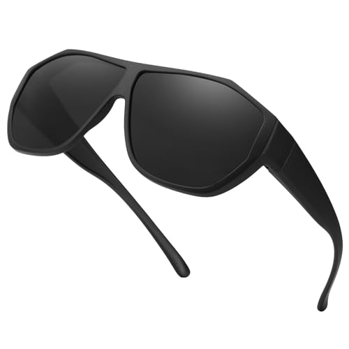 SIPHEW Fit Over Sonnenbrille polarisiert für Damen und Herren, übergroße Sonnenbrillen mit UV400 Schutz von SIPHEW