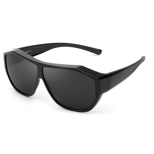 SIPHEW Fit Over Sonnenbrille polarisiert für Damen und Herren, übergroße Sonnenbrillen mit UV400 Schutz von SIPHEW