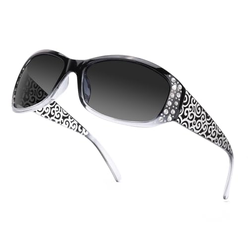 SIPHEW Sonnenbrille Damen Polarisiert Modischer Damen Sonnenbrille mit UV400 Schutz Umwickeln für Frauen von SIPHEW