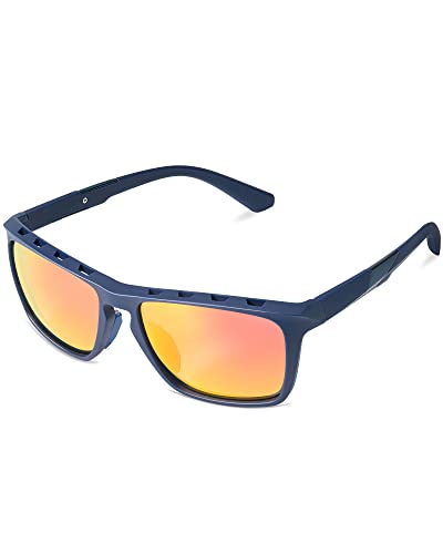 SIPHEW Herren Sonnenbrille Sportlich Polarisiert Brille Sport Sportbrille Fahrradbrille mit 400 UV-Schutz Sunglasses von SIPHEW